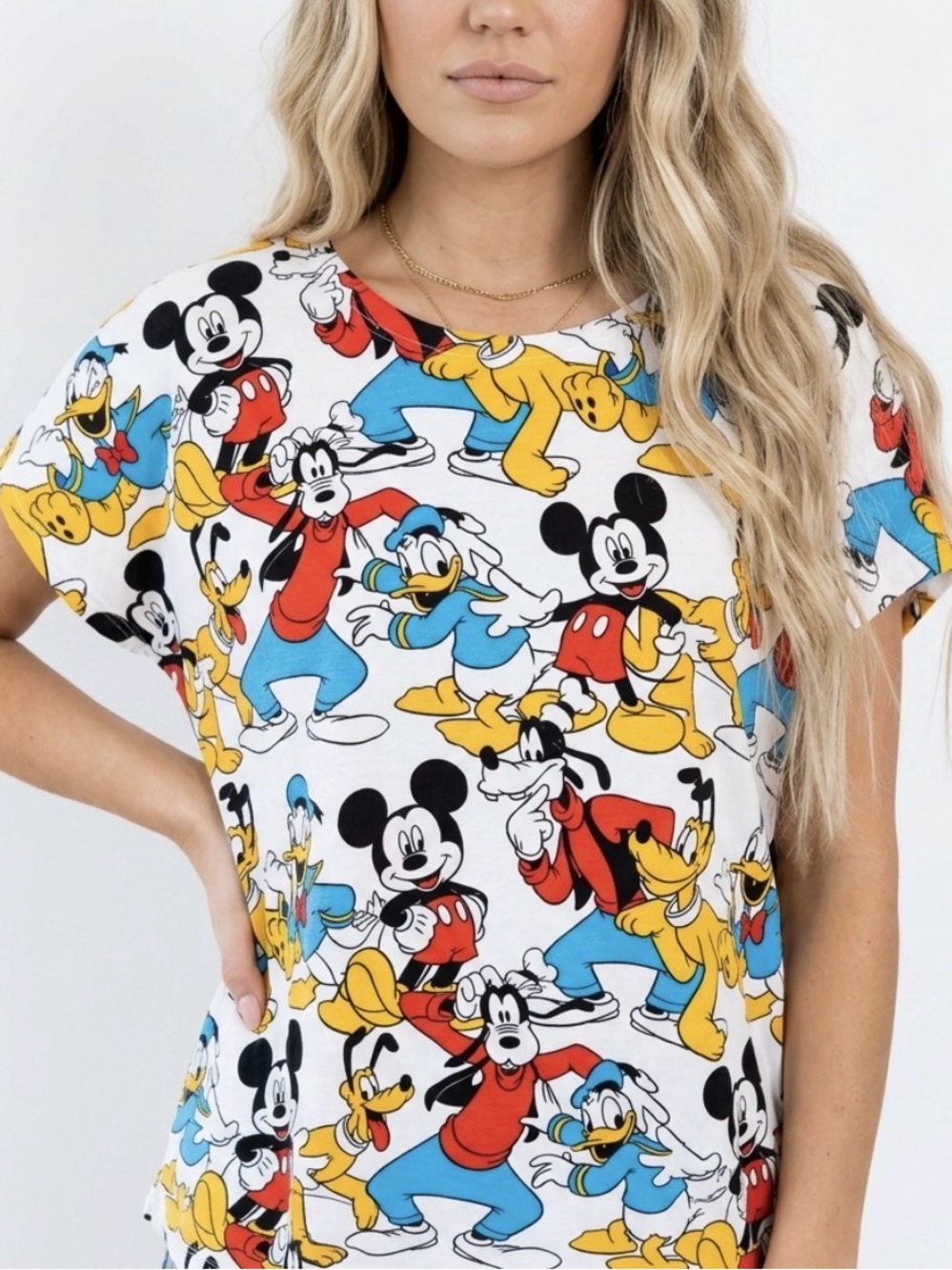 Disney Colorful Mickey & Friends Short Sleeve Tee